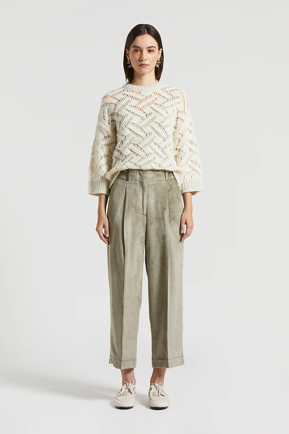  Peserico Maglia Soffilo D'alpaca E Lurex Donna - 3