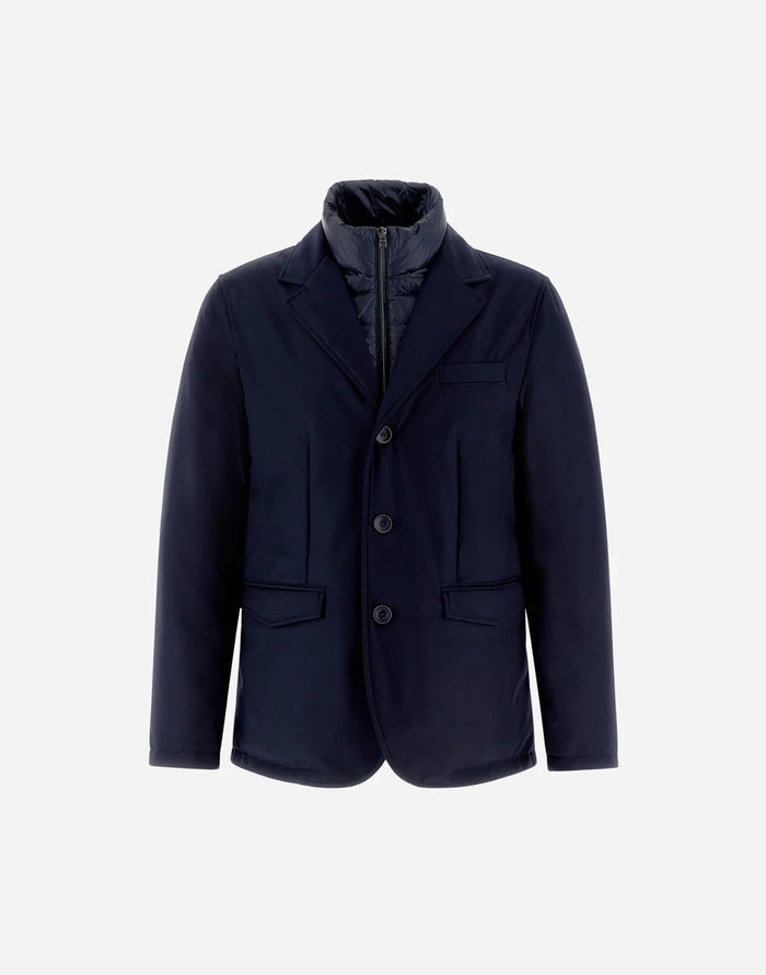Herno Blazer Liscio Con Pettorina Staccabile Uomo