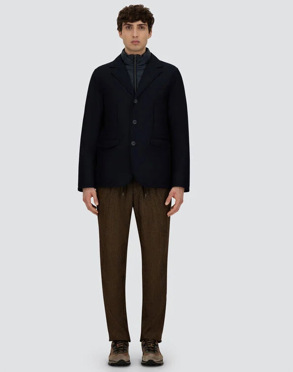  Herno Blazer Liscio Con Pettorina Staccabile Uomo - 4