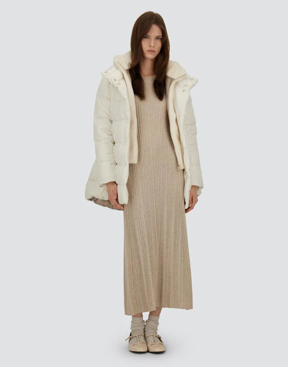 Herno Piumino A-shape In Raso Con Pettorina Donna-2