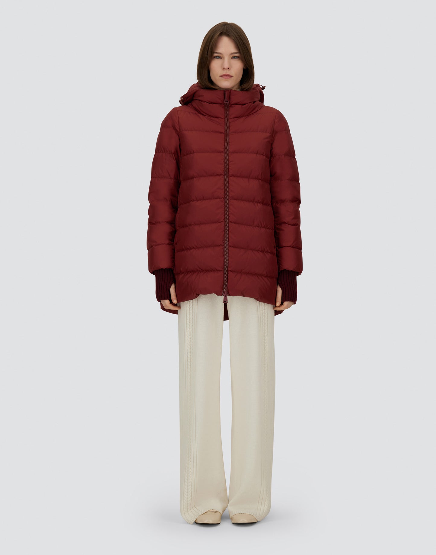  Herno Piumino A-shape Chamonix Rosso Rosso Donna - 3