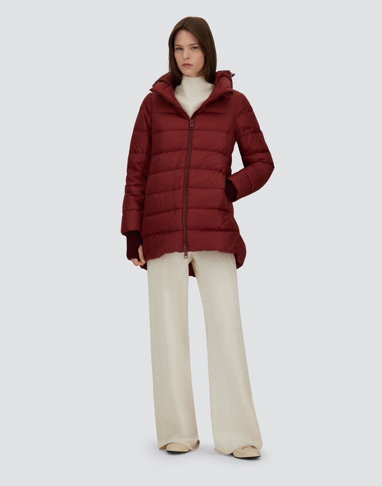  Herno Piumino A-shape Chamonix Rosso Rosso Donna - 8