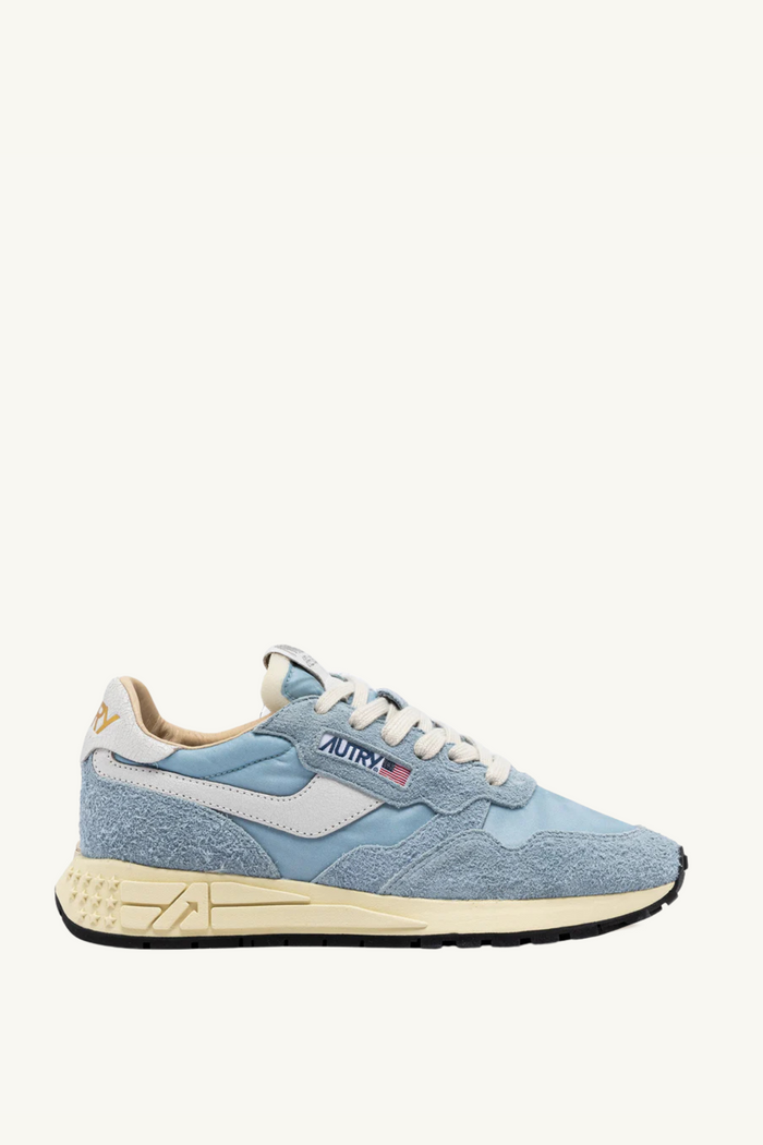 Autry Sneakers Reelwind Low Pelle/Tessuto Azzurro