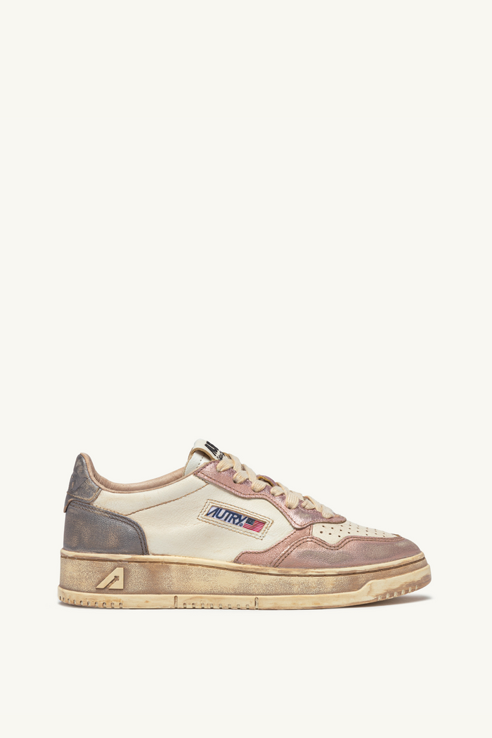 Autry Super Vintage Low Wom Metal Leat Donna