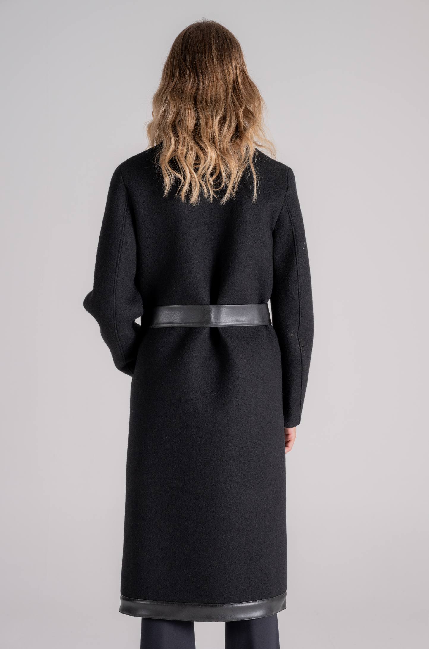  Max Mara Leisure Wool/polyester Black Coat Nero Donna - 4