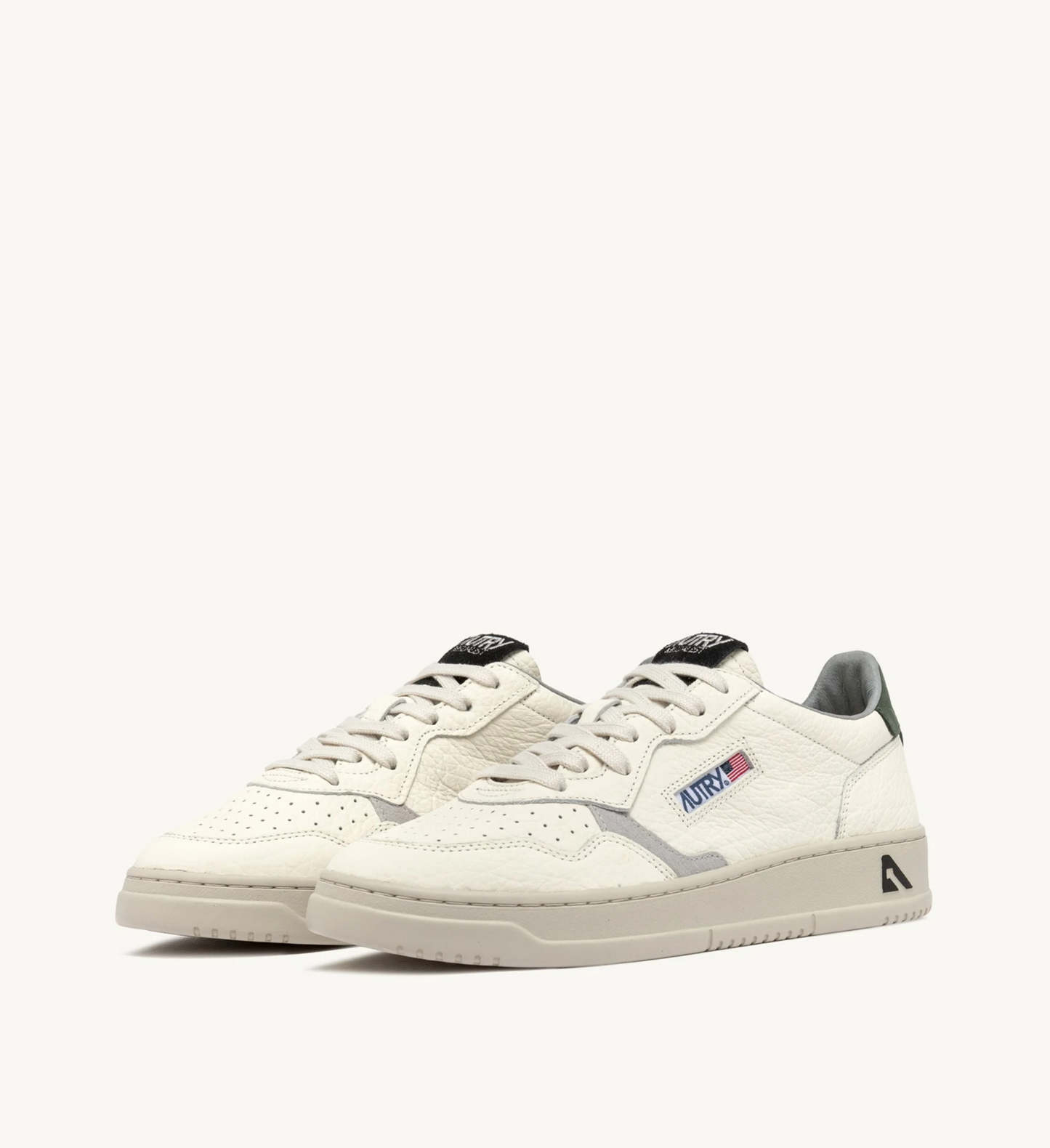  Autry Sneakers Medalist Low Man Nbk Suede Bianco Bianco Uomo - 2