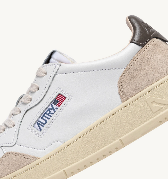  Autry Sneakers Medalist Low Man Leat Suede Bianco Bianco Uomo - 5