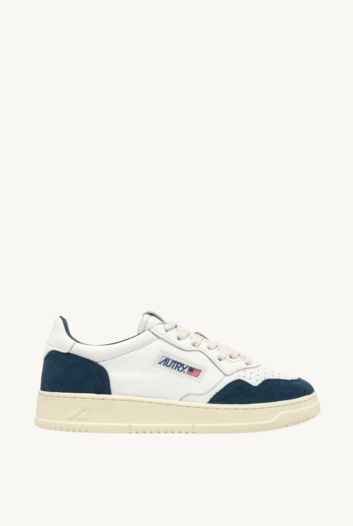 Autry Sneakers Medalist Low Man Goat Suede Blu Uomo
