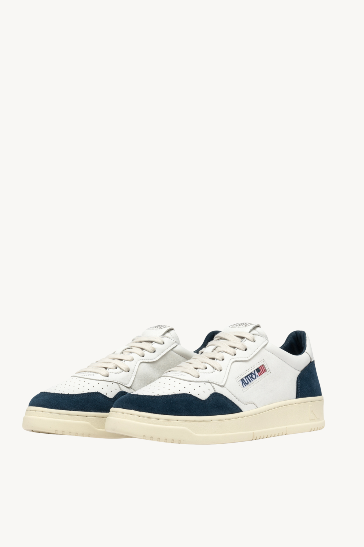  Autry Sneakers Medalist Low Man Goat Suede Blu Blu Uomo - 2