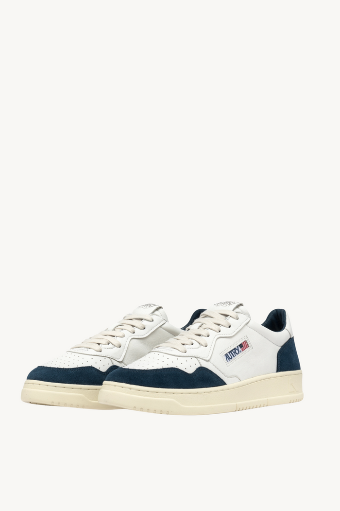 Autry Sneakers Medalist Low Man Goat Suede Blu Uomo-2