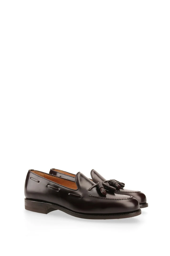 Berwick 1707 Black Leather Loafers Marrone Uomo - 1