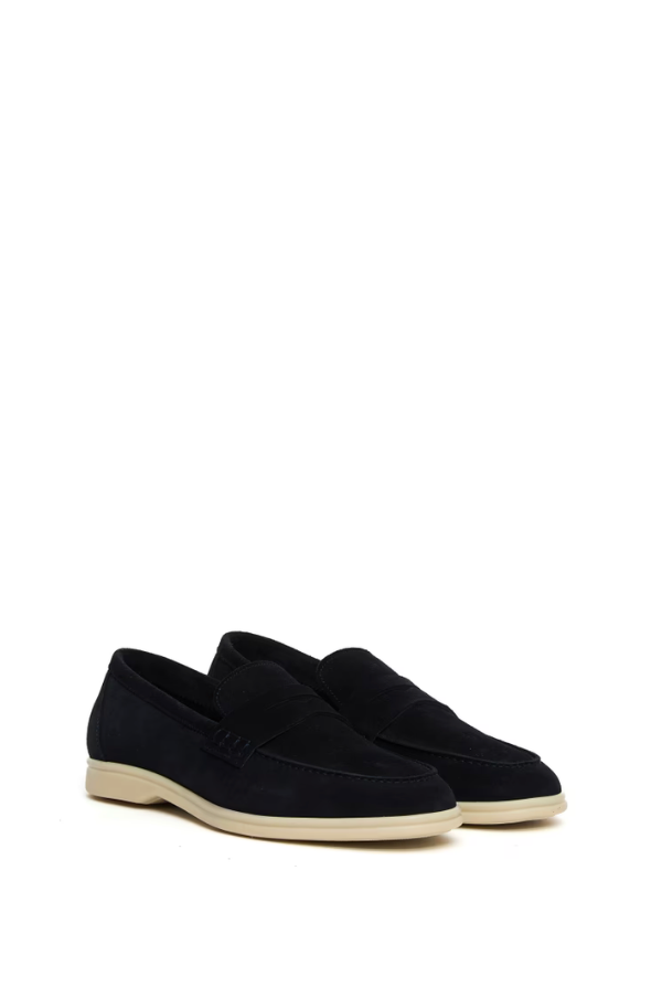  Berwick 1707 Loafers Leather Blue Blu Uomo - 1