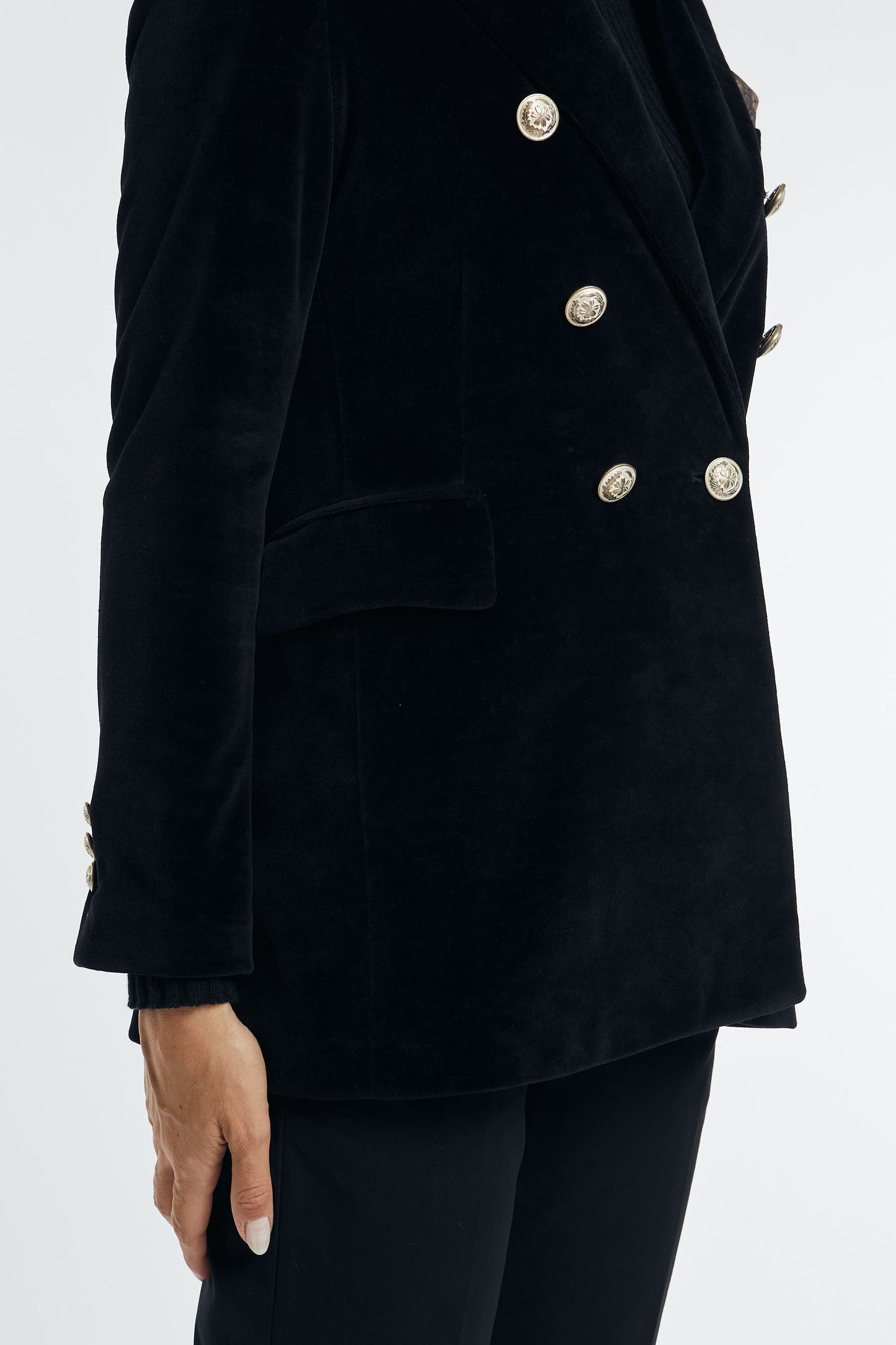  Circolo 1901 Giacca Doppio Petto Velluto Nero Nero Donna - 5