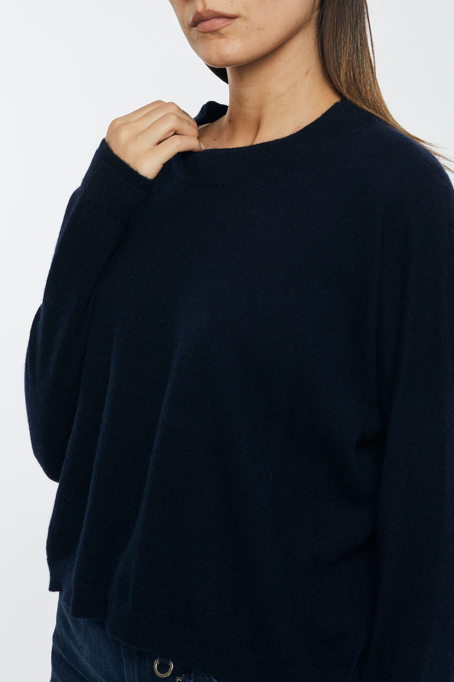  Verybusy Crew Neck Over Blue Woman Blu Donna - 12
