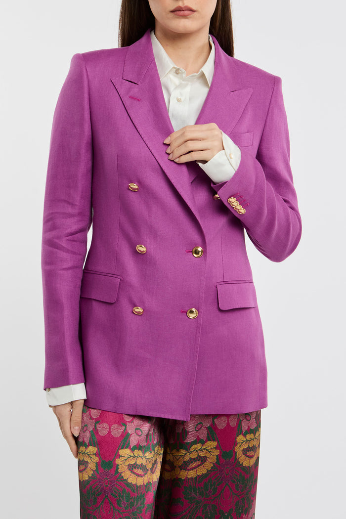  Tagliatore 0205 Single-breasted Jacket 100% Li Multicolor Rosa Donna - 1