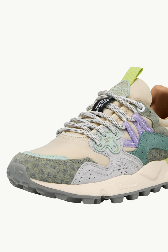 Sneakers Suede Nylon Animalier Donna Flower Mountain-2