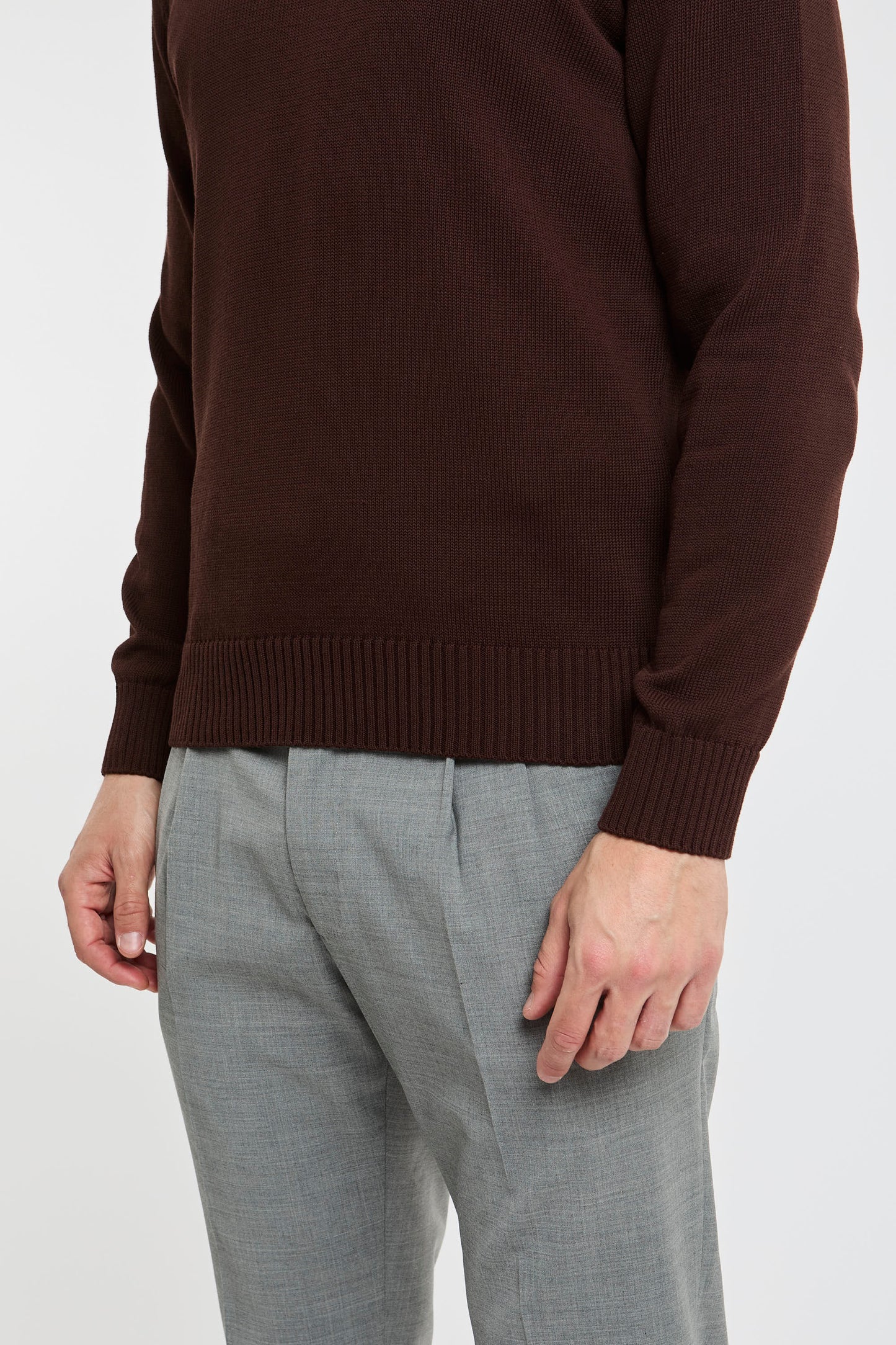  Drumohr Sweater 100% Co Brown Marrone Uomo - 7