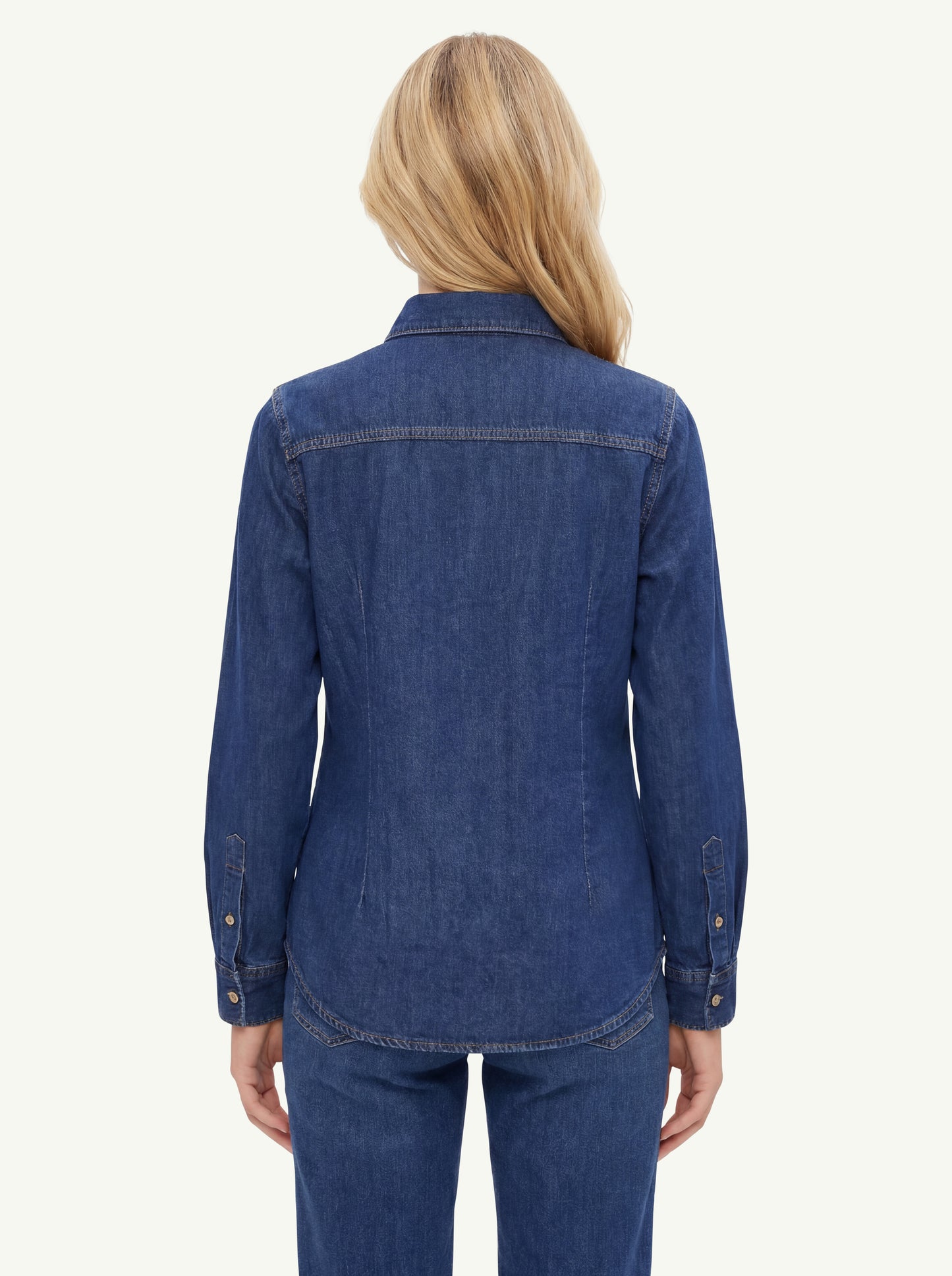  7 For All Mankind Shaped Shirt Indigo Soul Blu - 2