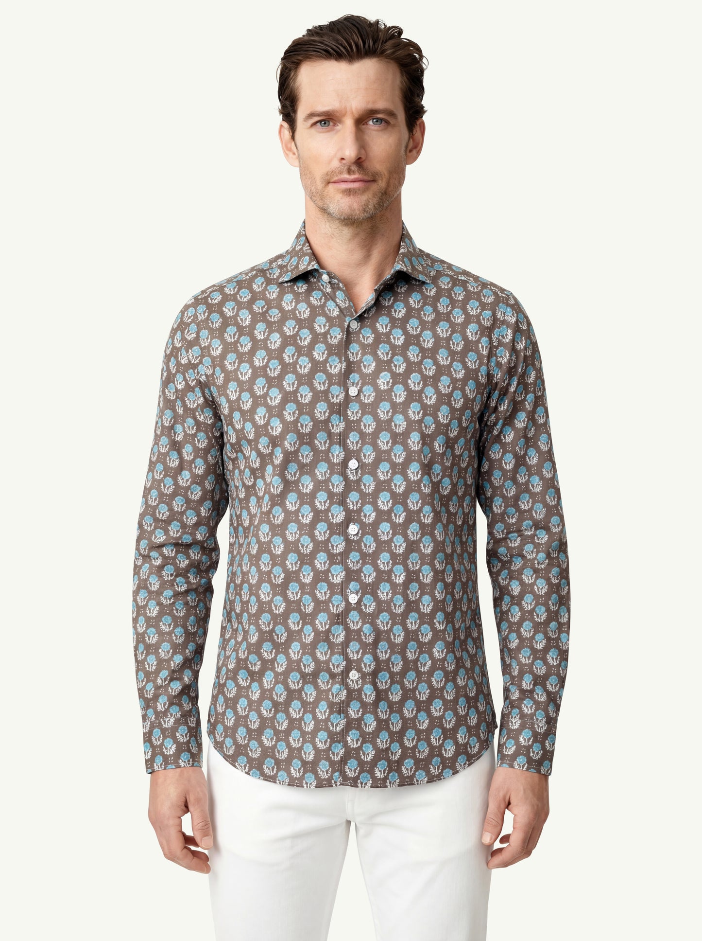  Fedeli Sean Ml Panamino Stampato Dis Marrone - 1