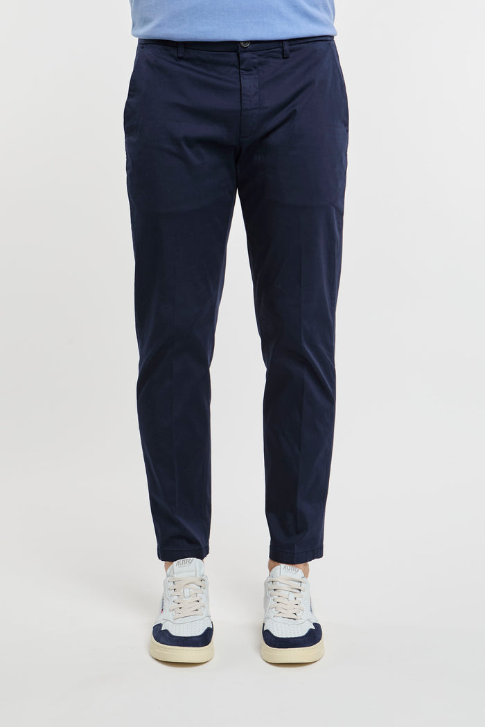 Department 5 Prince Chinos Crop Trousers Blue in Cotton