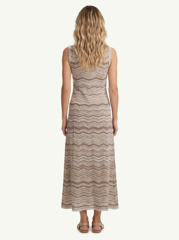 Abito Chevron Trafori  Donna D.Exterior-2