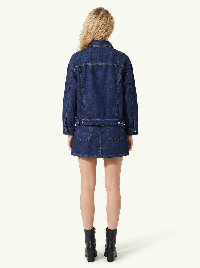  7 For All Mankind Gathered Jacket Indigo Soul Blu - 4