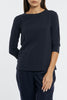  Maxmara T-shirt Manica 3/4 Blu Blu Donna - 8