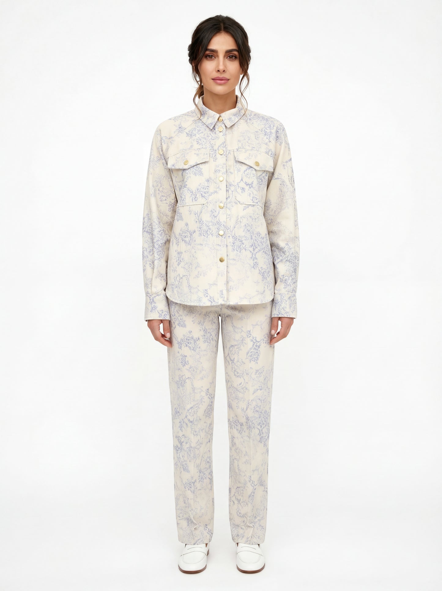  Forte_forte Pantalone 5 Tasche Vita Alta Denim Nontiscordardim Bianco - 5