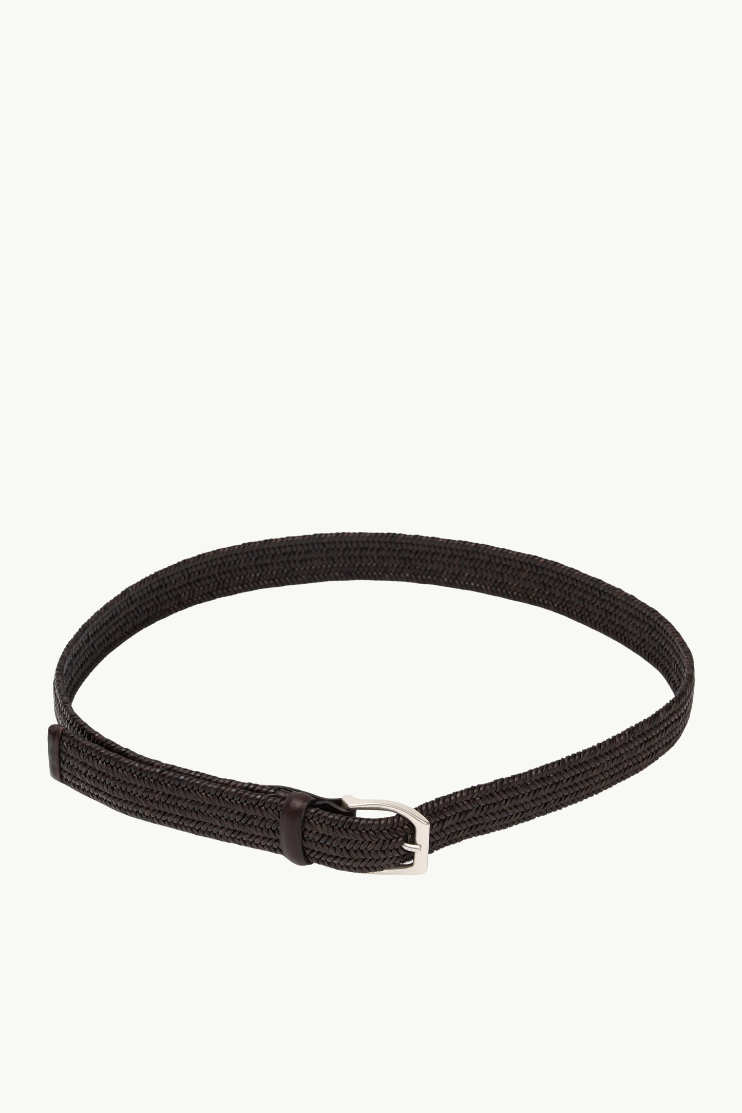  Orciani Cintura Intrecciata Wide In Pelle Marrone - 1