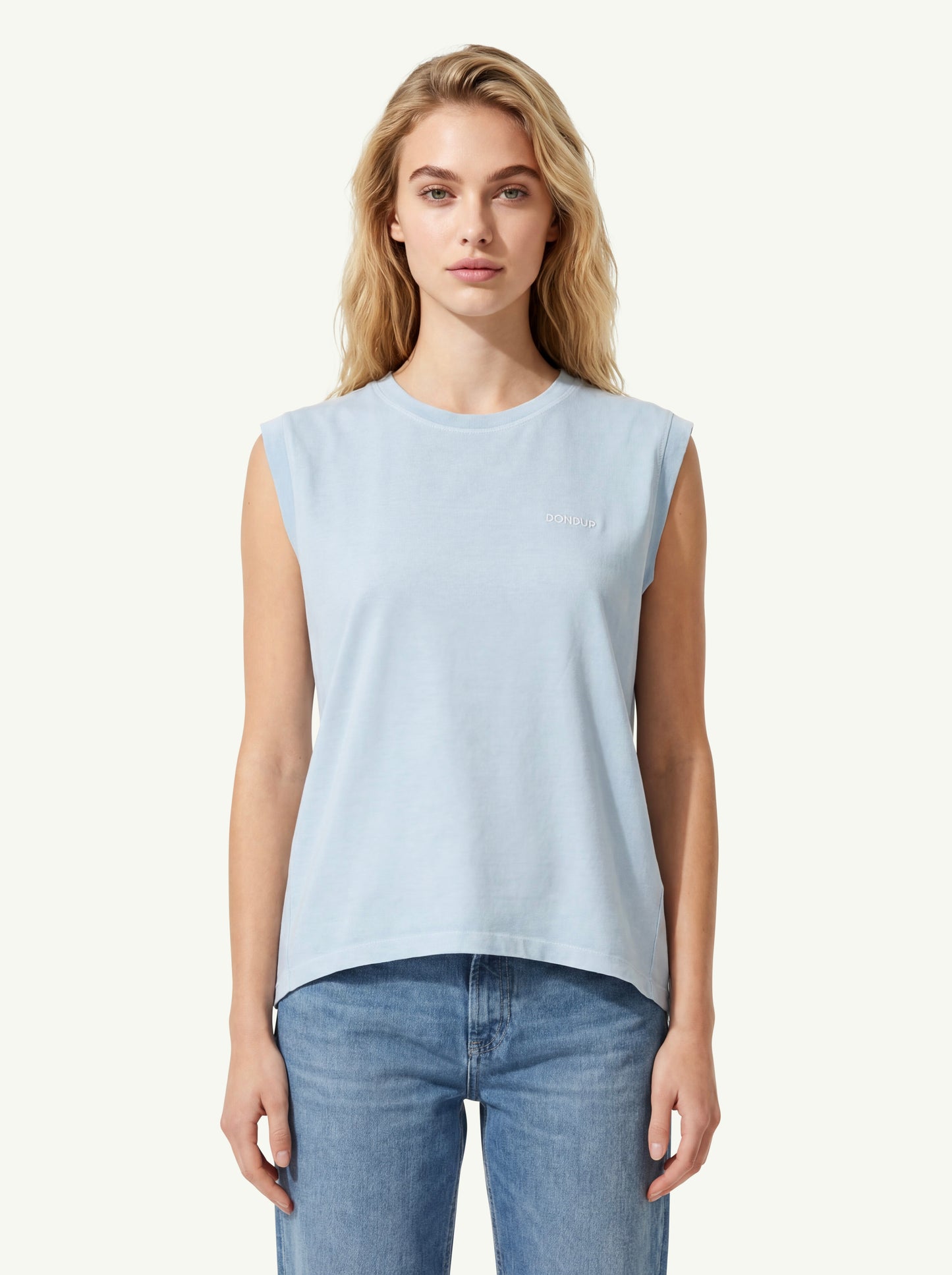  Dondup T-shirt Girocollo Azzurro - 3