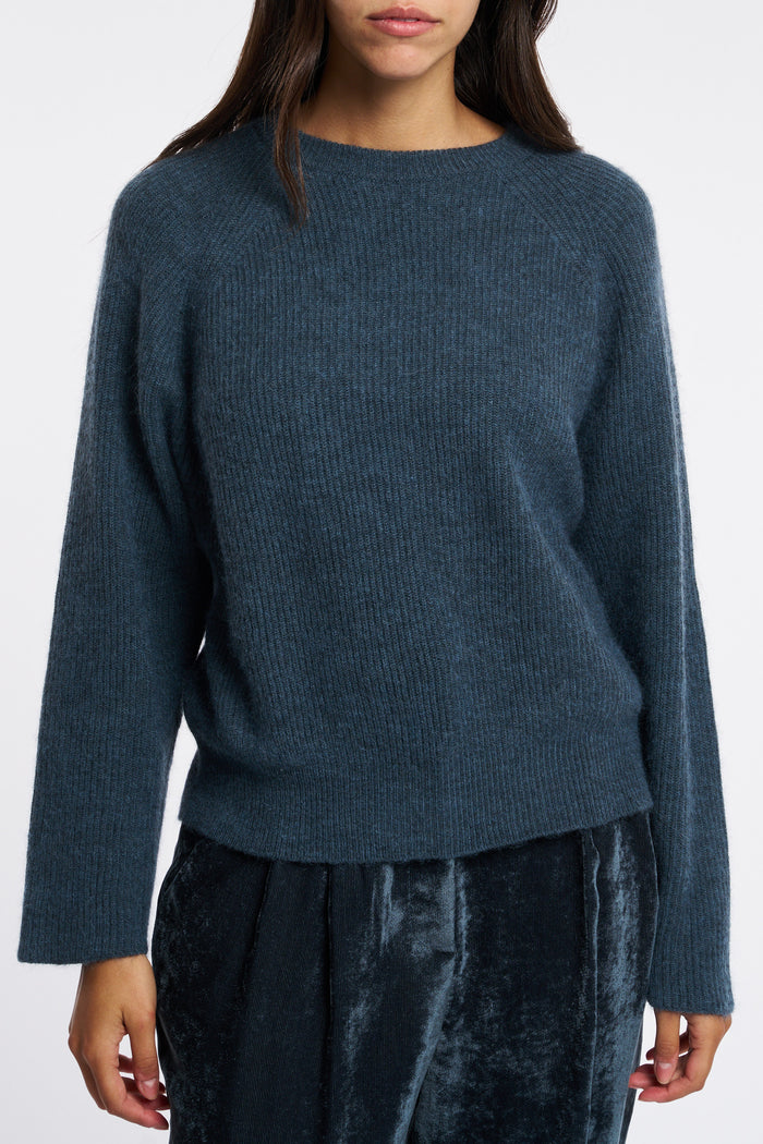 Fabiana Filippi Maglia Blu Mix di Materiali
