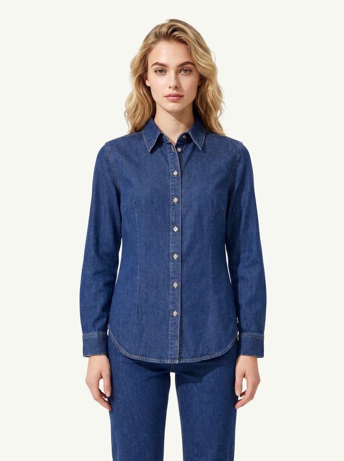 Shaped Shirt Indigo Soul  Donna 7 For All Mankind