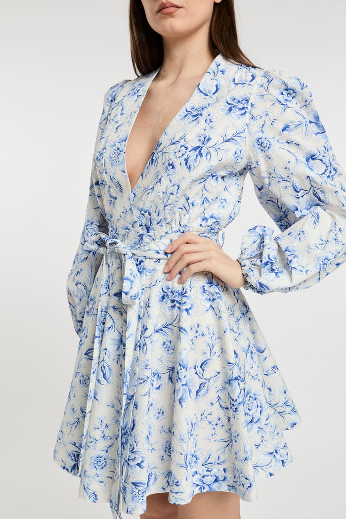  Lavi Blue Cotton Dress 100% Bianco Donna - 7