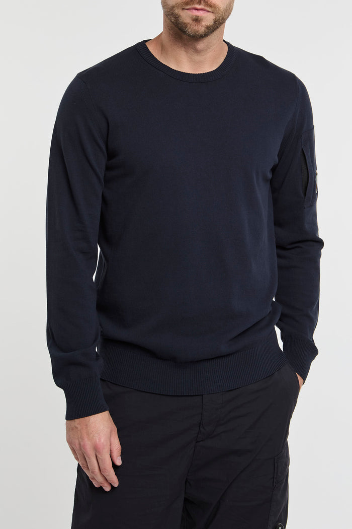  C.p. Company Multicolor Sweater In 100% Cotton Blu Uomo - 3