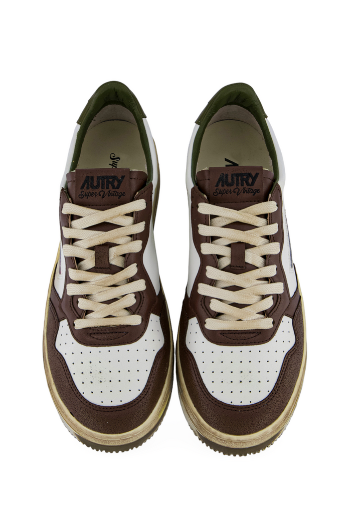  Autry Sneakers Multicolor In Leather/fabric Marrone Uomo - 7