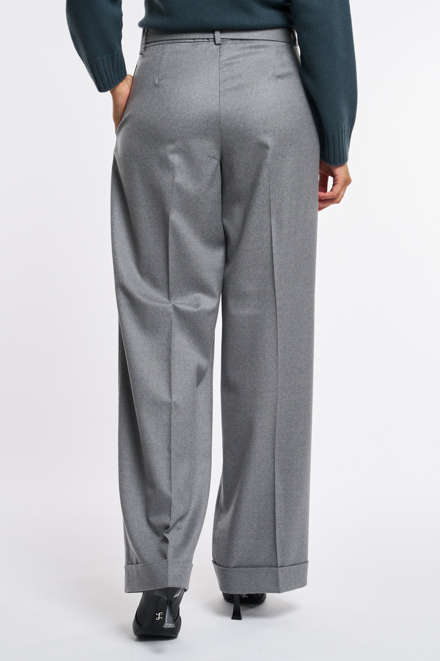  Fabiana Filippi Pantalone Grigio Grigio Donna - 5