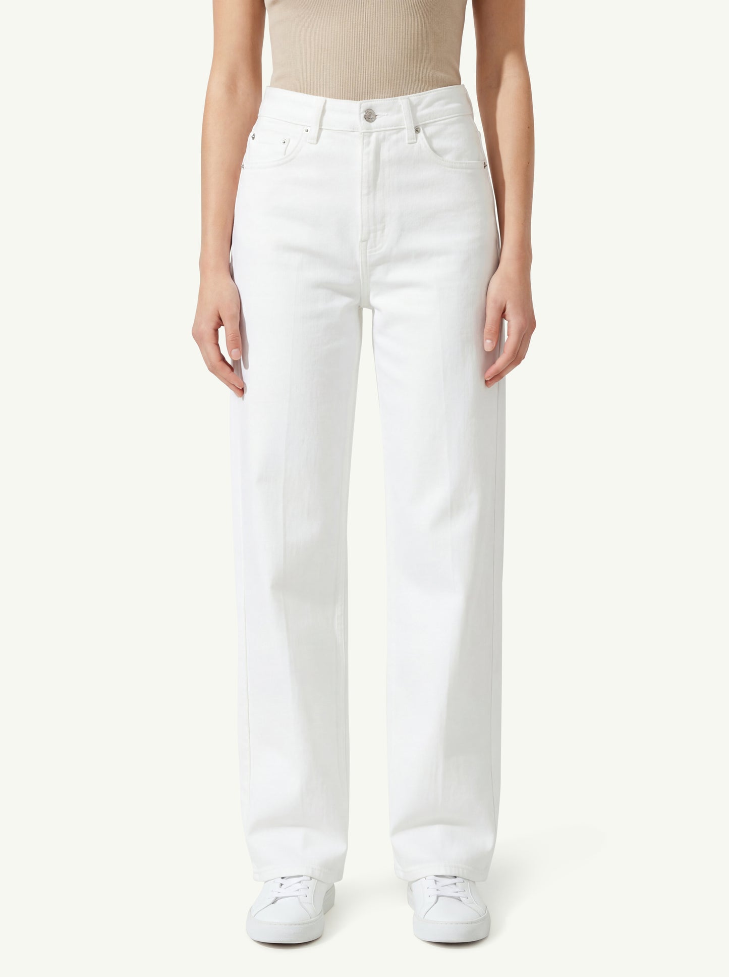  7 For All Mankind Calie Straight Ankle Soleil Bianco - 1