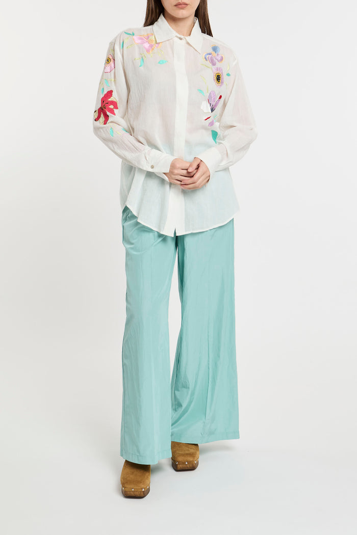  Forte_forte Shirt Heaven Embroidery Coton Voile Multicolor Bianco Donna - 2