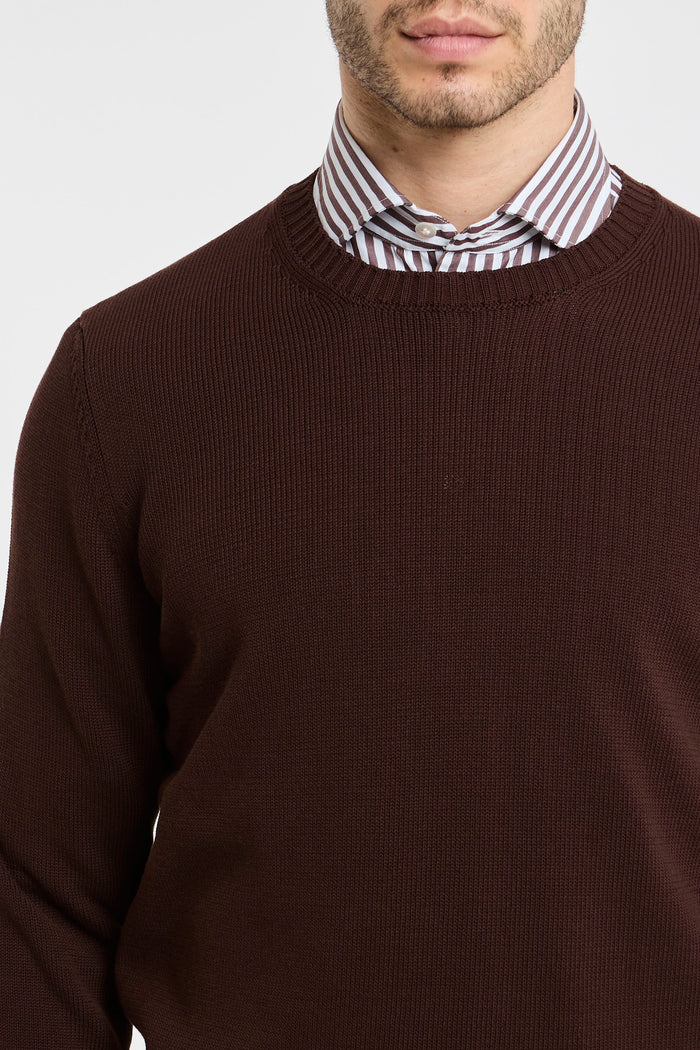  Drumohr Sweater 100% Co Brown Marrone Uomo - 6