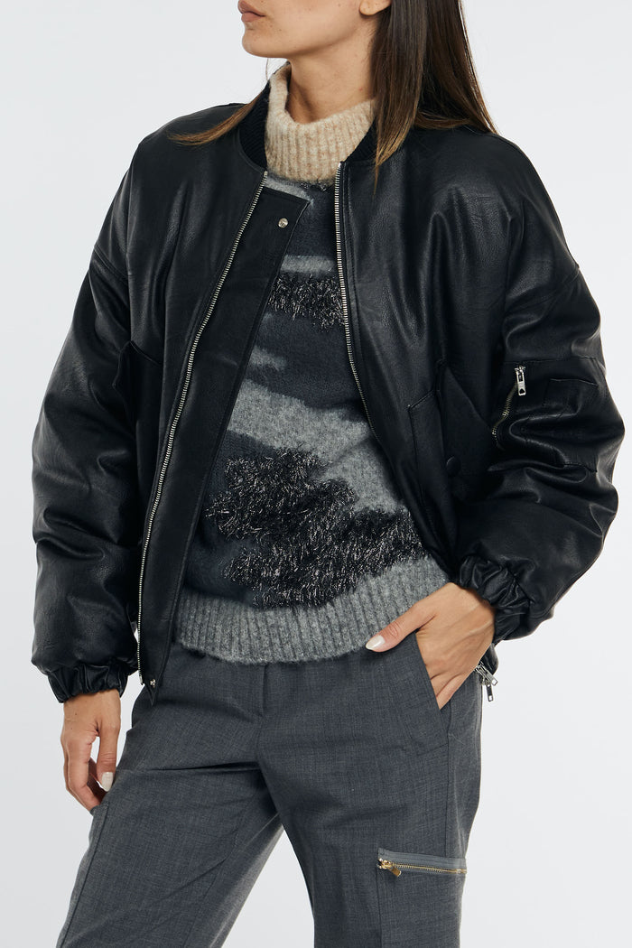  Semi-couture Bomber Rosalind Nero Nero Donna - 3