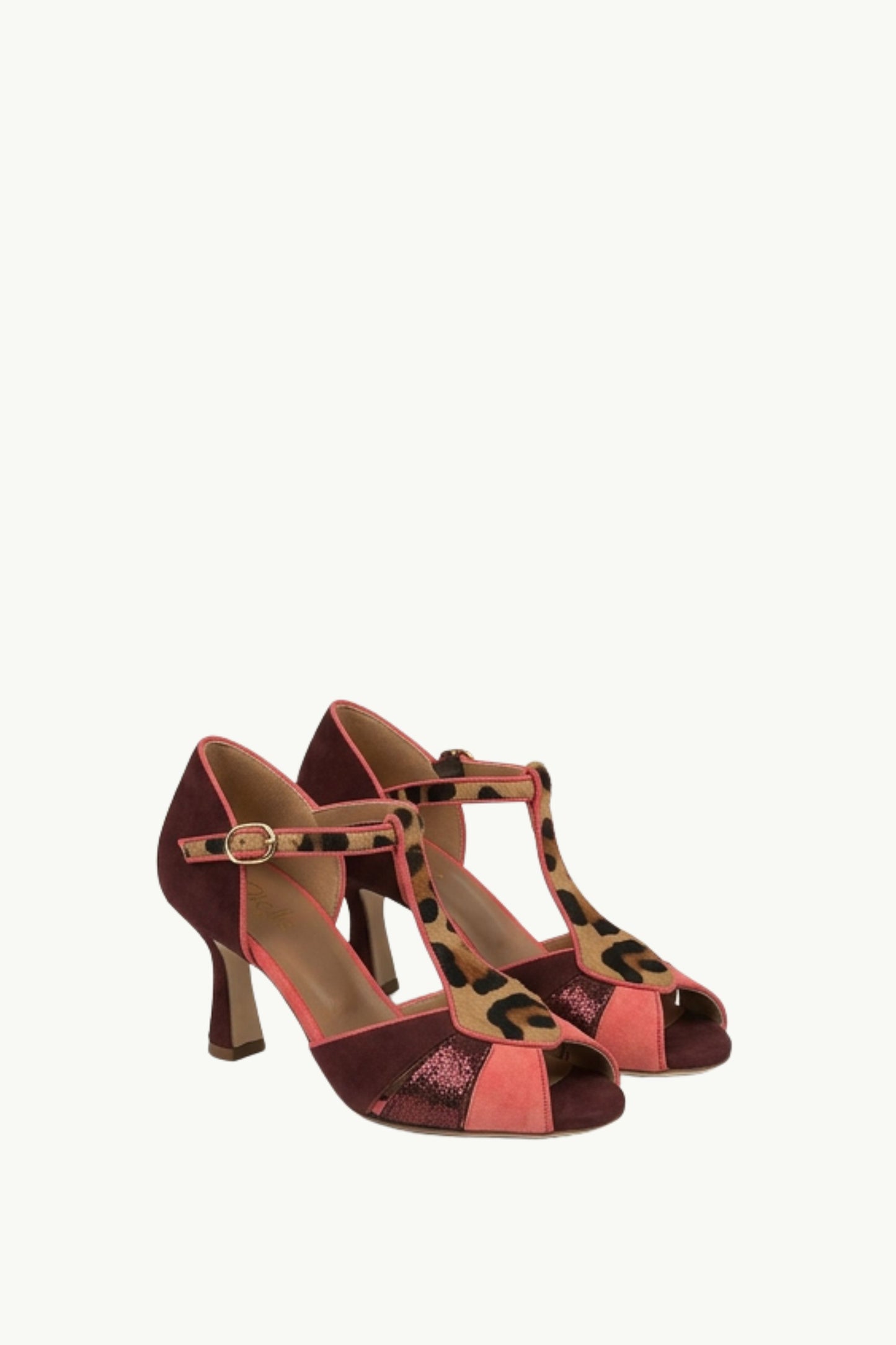  Gielle Viareggio Scarpa Con Tacco Camoscio Laminato Cavallino Fucsia - 2