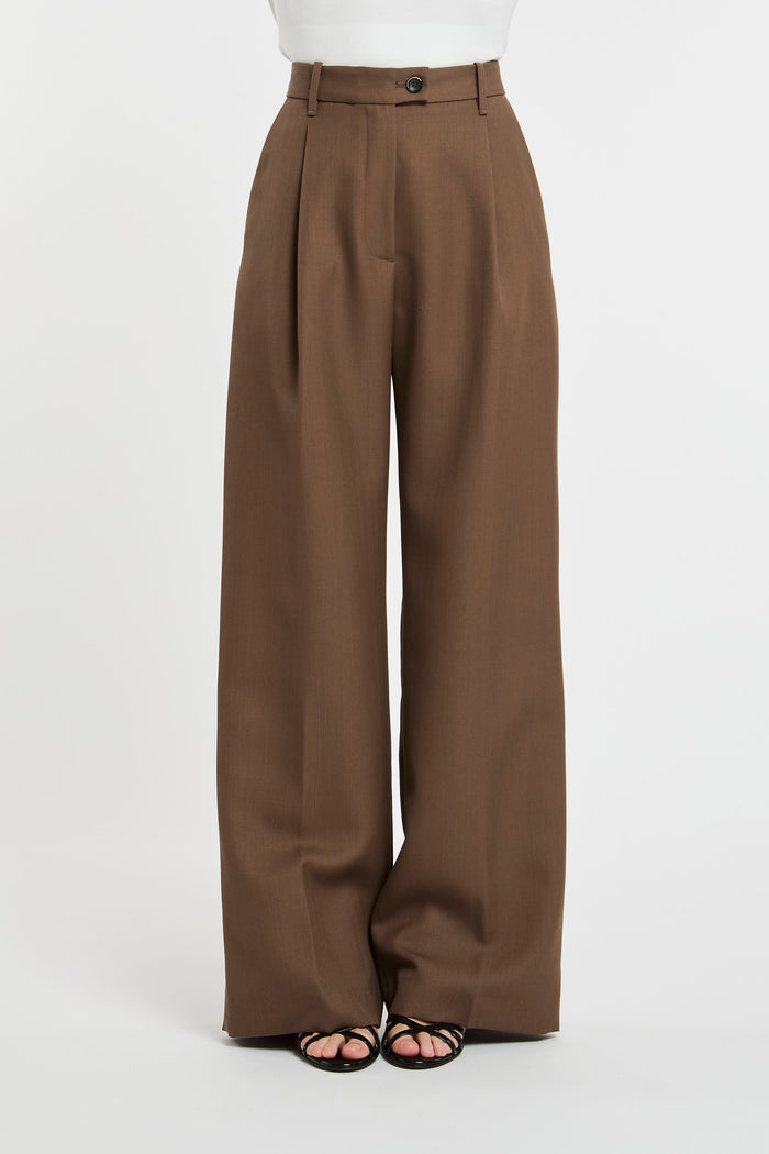  Nine In The Morning Trousers 100% Wo Brown Marrone Donna - 1
