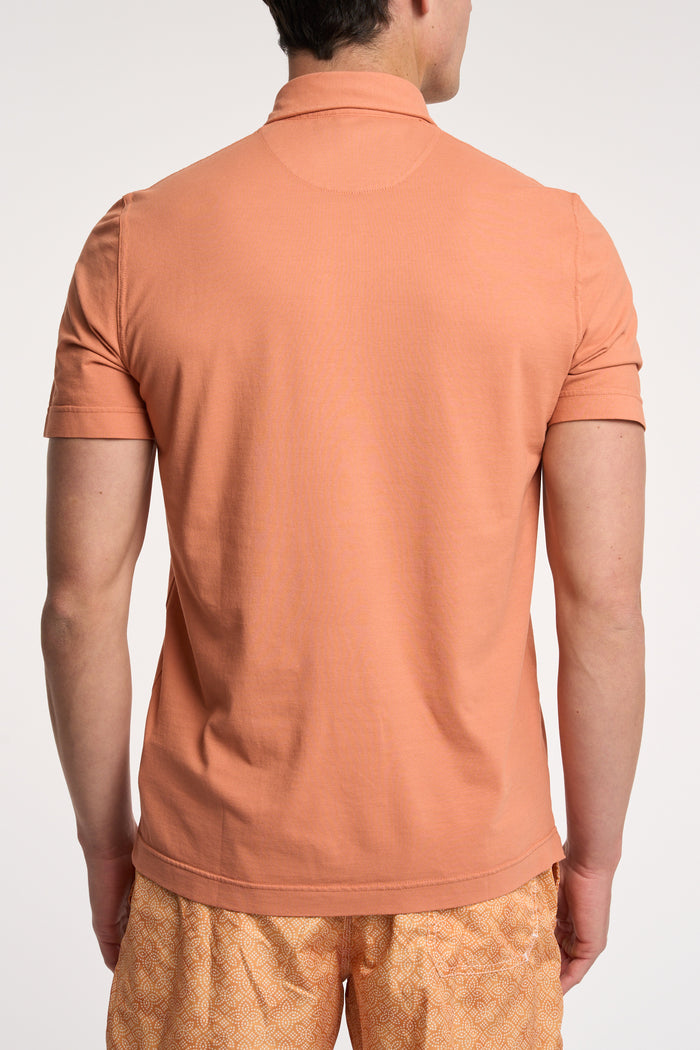 Fedeli Polo Alby Dry Jersey In Cotone Multicolor Arancione Uomo - 4