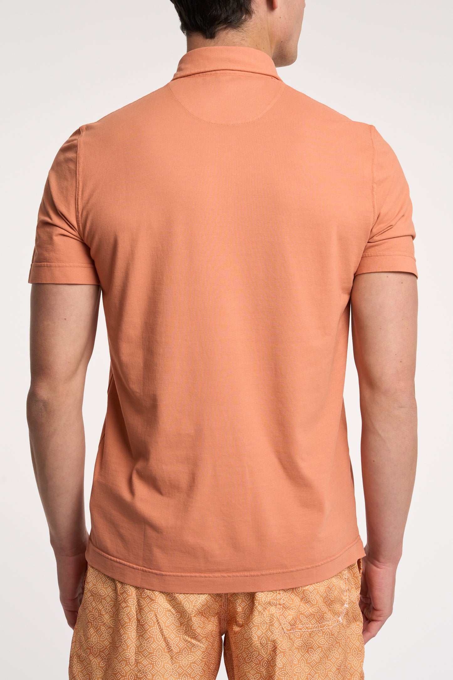  Fedeli Polo Alby Dry Jersey Cotton Multicolor Arancione Uomo - 4