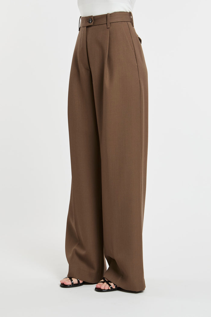  Nine In The Morning Trousers 100% Wo Brown Marrone Donna - 2
