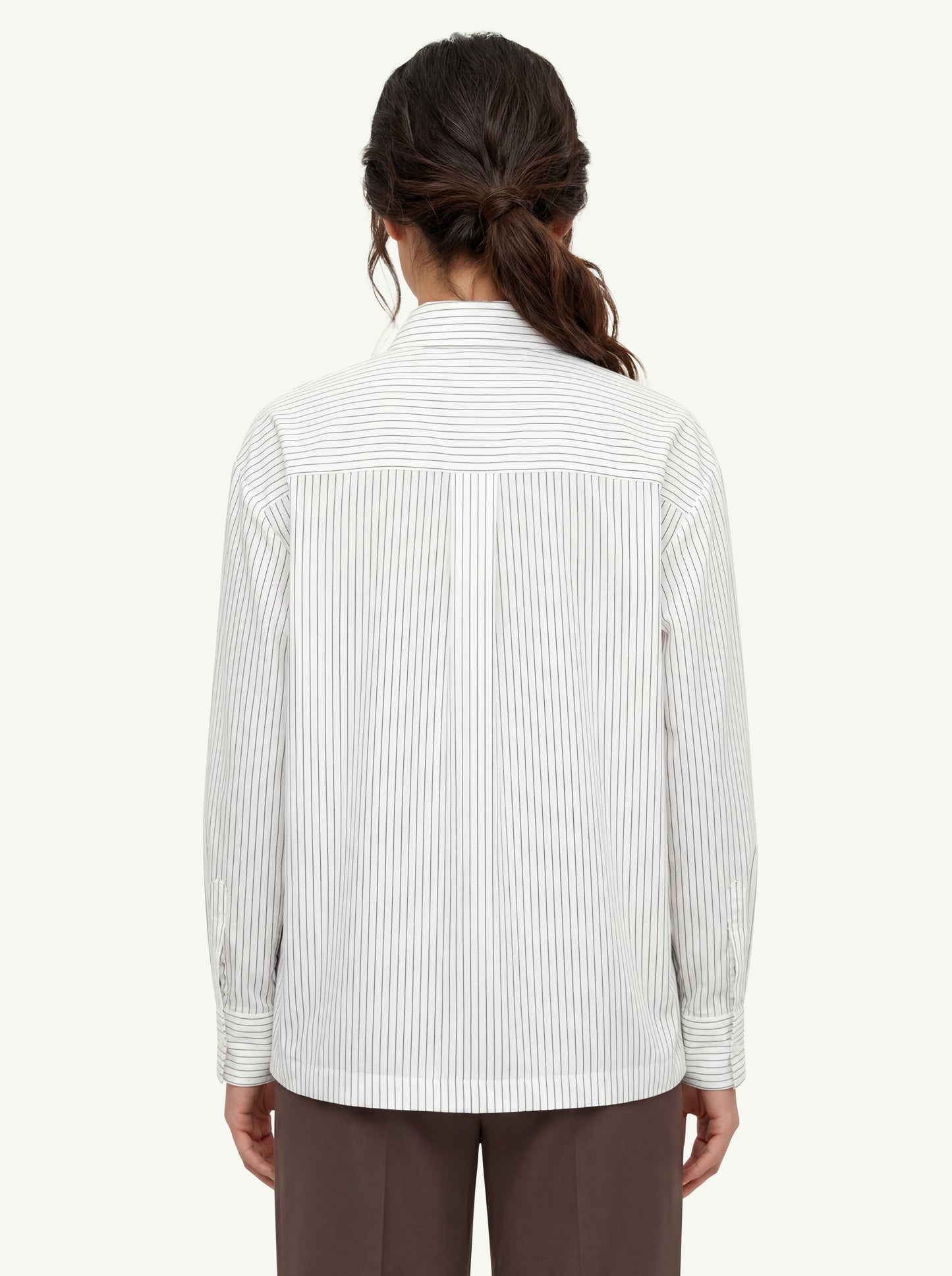  Peserico Camicia Organza In Cotone E Seta A Righe - 4