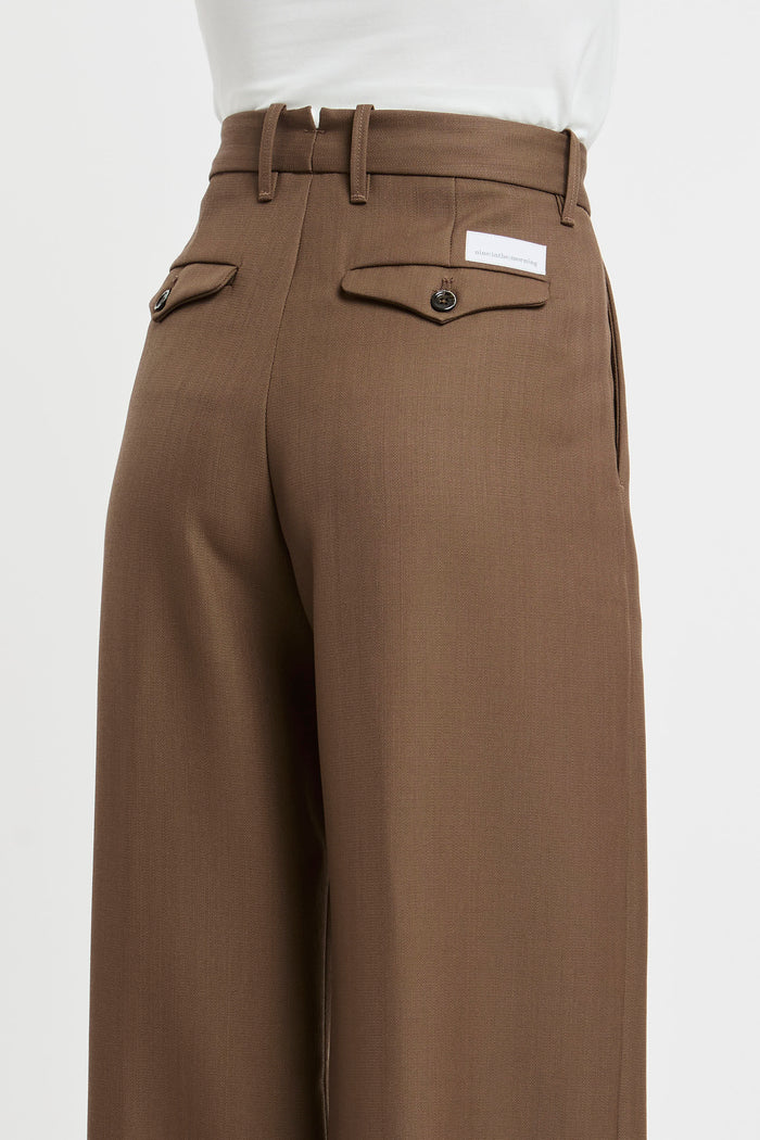  Nine In The Morning Trousers 100% Wo Brown Marrone Donna - 6