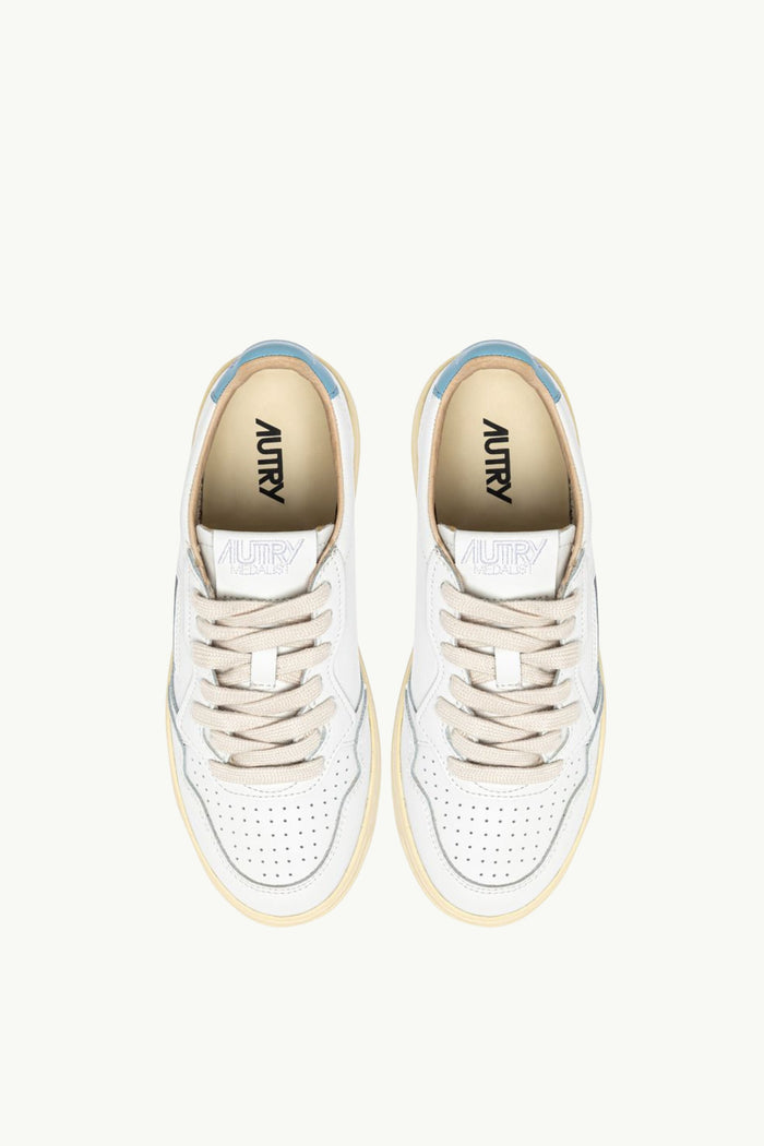  Autry Medalist Low Man Leat Art Bianco - 4