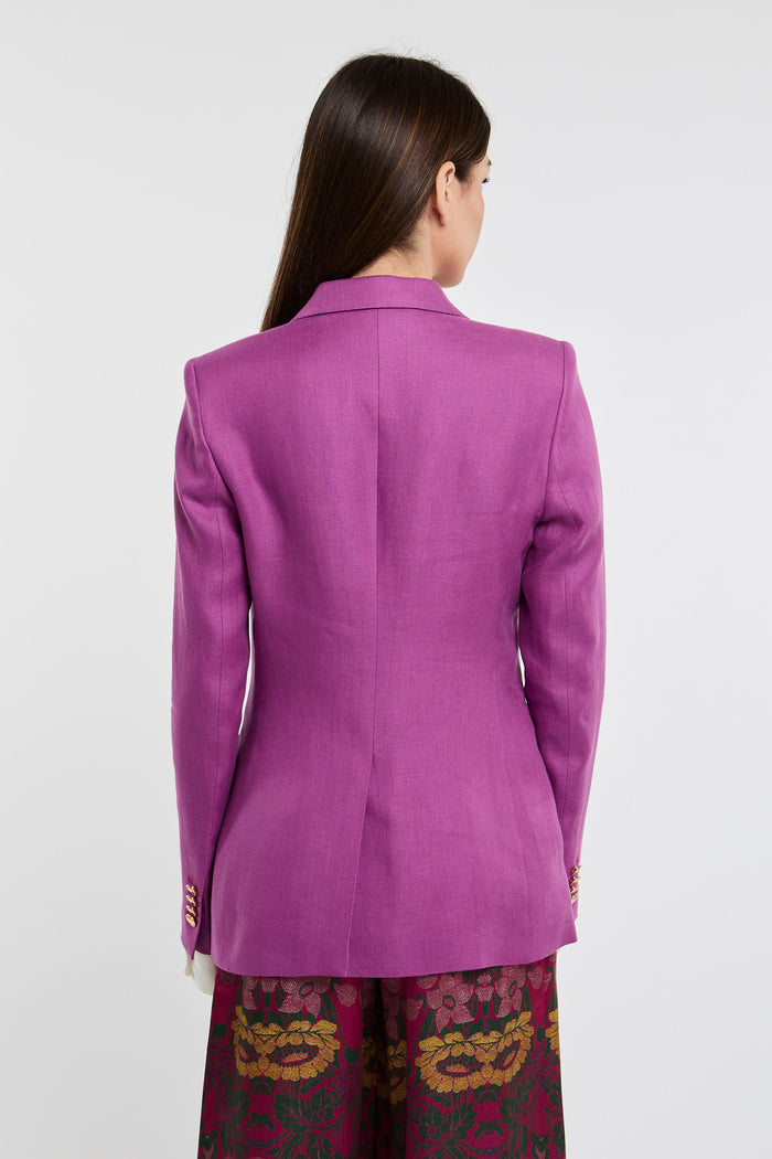  Tagliatore 0205 Single-breasted Jacket 100% Li Multicolor Rosa Donna - 4