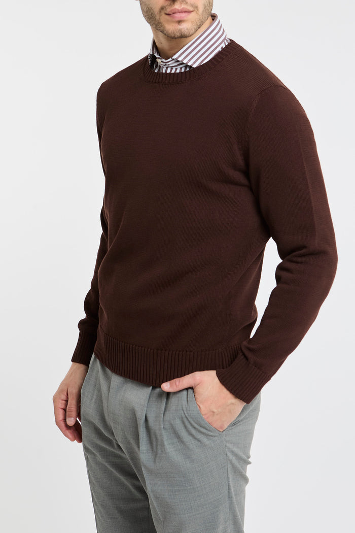  Drumohr Sweater 100% Co Brown Marrone Uomo - 2